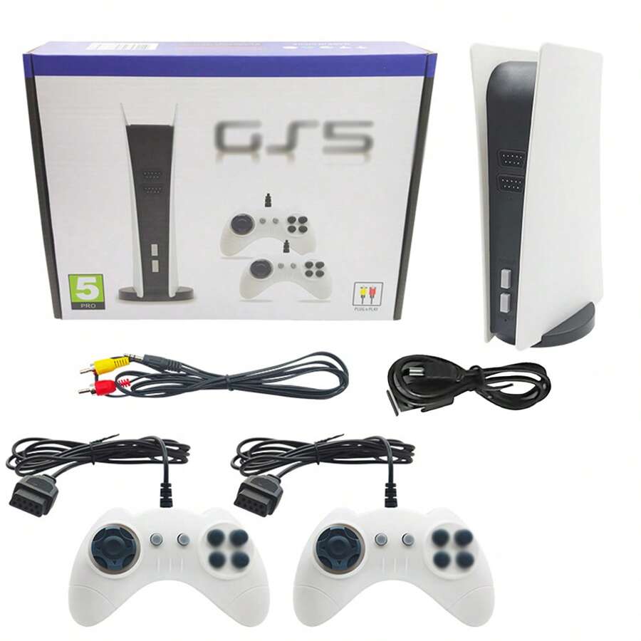 1pc YiYi 620-In-1 Wired Handheld Retro Classic Game Console, 8-Bit Dual Player Vintage Game Machine - White - White - View 1