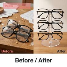 1pc Acrylic Single Column 3-Tier Eyewear Display Stand - Transparent Desktop Fashion Glasses Storage Rack - Eyewear Store Display Stand - Clear - View 6