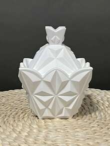3D Diamond Pyramid Faceted Storage Box Silicone Mold With Lid, Epoxy Resin Crystal Jewelry Storage Box Can Mold, DIY Cement Plaster Candle Holder Can Container Mold, Home Decor Gift - Multiple Styles - View 2