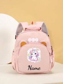 Ransel Mini Nilon yang Dapat Disesuaikan dengan Motif Unicorn Kartun, Tali Bahu yang Dapat Diatur, Penutup Resleting, Hadiah Ulang Tahun - MultiWarna - View 37