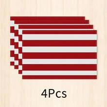 1pc Red And White Striped Placemat, Minimalist Modern Table Mat, Dining Table Decor, Easy To Clean Kitchen Restaurant Home Daily Use, Christmas Holiday Decoration - Multicolor - View 13