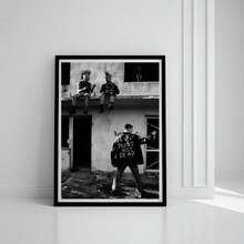 1/PC Punk Undead Poster Black And White, Avant Garde Room Frameless Decoration, Garbage Punk Rock Prints, Rebellious Street Photography Wall Street Art - 1PC - View 8