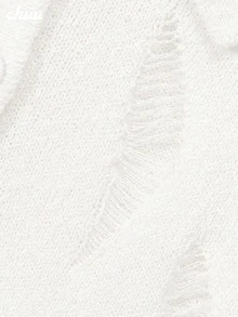 CHUU Hollow Out Lapel Long Sleeve Knit Cardigan Women Autumn Sweet Cool Basic Sheer Crop Top - White - View 8