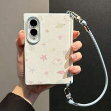 Casing Motif Cangkang Kucing Lucu Korea dengan Tali Portabel, Kompatibel dengan Galaxy Z Fold8 Wide ZFold8 Back Cover - Putih - View 10