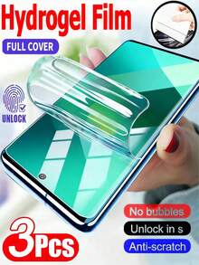 2Pcs HD Hydrogel Film Flexible Explosion-Proof Scratch Resistant Phone Screen Protector Compatible With Xiaomi/ Note 15/ Reno/Honor Magic 8 Pro Lite/Compatible With Tecno Various Curved Surface Models With Smooth Touch Automatic Adsorption Support Fingerprint Recognition Friendly Shell Soft Film - Clear - View 90