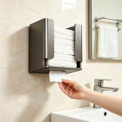 1個、スタッカブルプラスチック収納ボックス、キッチンマグ、ペーパータオル、雑貨に適しています - キッチン収納アクセサリー