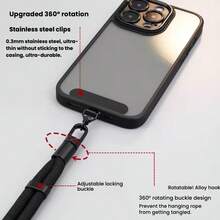 1pc Adjustable Phone Lanyard Shoulder Strap, Neck Hanging, Strong & Durable, Outdoor Portable, Anti-Theft Anti-Loss Anti-Drop, Multi-Function High-End Rotating Buckle Phone Chain - Multicolor - View 3