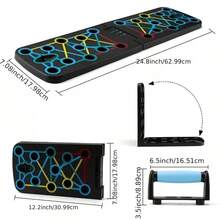 11-Piece Multifunctional Push-Up Board Set, Multi-Purpose Home And Gym Fitness Equipment, Suitable For Chest Training And Strength Exercise, Portable Outdoor Sports Gear, Men's Push-Up Board, Home Fitness Equipment, Abdominal Workout Equipment, Fitness Board, Strength Training Tool, Compact Design - Multicolor - View 6