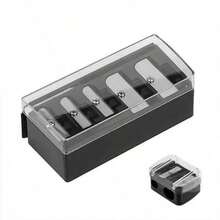 1pc Black High-End 4-Hole Eyeliner & Eyebrow Pencil Sharpener, Large & Small 4-Hole Design Pencil Sharpening Tool, Portable Multi-Function Pencil Sharpener - Black - View 7