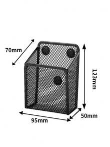 10pcs/1set Magnetic Mesh Pen Holder Powerful Magnet Square Minimalist Desk Organizer Box Iron Wire Pen Rack Strong Magnetic Iron Wire Pen Rack Suitable For Whiteboard Office Refrigerator Whiteboard Kitchen Storage Cabinet Office School Supplies - Multicolor - View 14