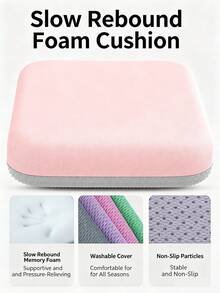 Non-Slip Truck Seat Cushion, 4cm Thick Memory Foam Pad, Suitable For Long-Distance Driving, Detachable And Breathable... Set, Relieves Hip Pressure And Provides Posture Support, Suitable For Cars, Offices And School Desks - Multicolor - View 14