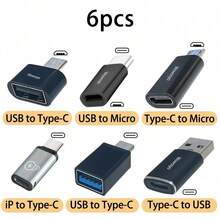 WOWSSYO 1/2/5pcs USB/Type-C/Micro Multi-Function Adapter, Smartphone OTG Adapter, Supports All System Versions, Compatible With Type-C Devices, Aluminum Alloy Shell, Lightweight And Compact - Multicolor - View 15