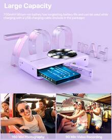 Nicamery Kamera Digital Kompak 44MP FHD 1080P untuk Remaja, Zoom 16X, dengan Kartu Memori 32GB, Tali Leher, Hadiah Ideal untuk Pemula - Purple - View 7