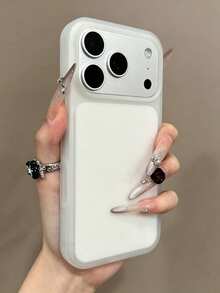啞光親膚果凍軟手機殼，適用於 iPhone 17 Pro Max 17 Pro 17 16 15 14 13，超薄液態矽膠防震保護背蓋 - 白色 - 查看 7