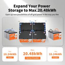 CTOLITY 1280Wh 100Ah 12.8V  LiFePO4 Battery Built-In 100A BMS A Grade Cells Max 4000+ Cycle Solar Generater RV 4Pack - 100Ah 12.8V 4-pack - View 4