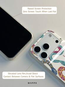GIIPPA 1pc Multi-Color Snake Mixed Pattern Design Phone 17 Pro Max Phone Case, Compatible With Phone 16 Pro Max, 15 Pro Max, 14 Pro Max, Korean Style High-End Fashion Fun Phone Case, Compatible With 11/12/13/14/15/16 Pro Max Plus, Elegant Design Suitable For Men And Women, Perfect Gift For Girlfriend On Christmas, Valentine's Day, Easter, Wedding Season And Birthday! - Multicolor - View 6