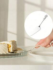 2pcs Stainless Steel Cake Server Set, Suitable For Wedding And Birthday Cakes, Pies, Pizzas And Brownies, Dishwasher , Ideal For Home Kitchen, Wedding, Valentine's Day, Birthday Party And Anniversary - View 2