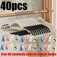 10/40pcs Heavy Duty Non-Slip Hangers (Free Hooks) - Durable, Sturdy, Space-Saving Design, Suitable For Shirts, Pants, Indoor Storage, Outdoor Drying, Clothing Display, Standard Hangers, Closet Organization - Multicolor - View 15