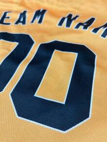 Customized Women's Baseball Jersey Personalized Yellow Shirt, Custom Team Name & Number Sports Uniform T-Shirt Summer - Yellow - View 9