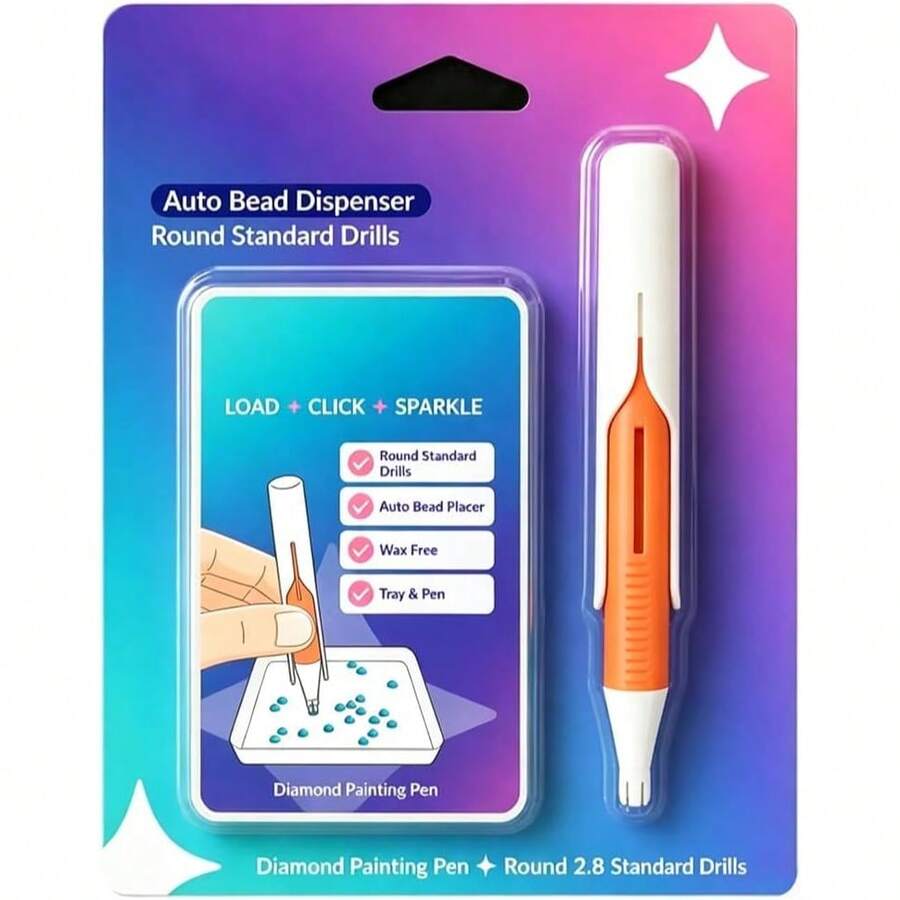 Automatic Diamond Painting Bead Dispenser, Diamond Art Tools Pen No Wax Needed, Diamond Art Accessories Kit For DIY Crafts For Adults - View 1