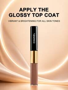 Chanel LE ROUGE DUO Lip Gloss Tahan Lama -154 Rich Caramel -4.5ml-0.15FL.OZ. -3.5ml-0.11FL.OZ. - Warna -154 INTENSE CARAMEL -4.5ml-0.15FL.OZ. -3.5ml-0.11FL.OZ. - View 3