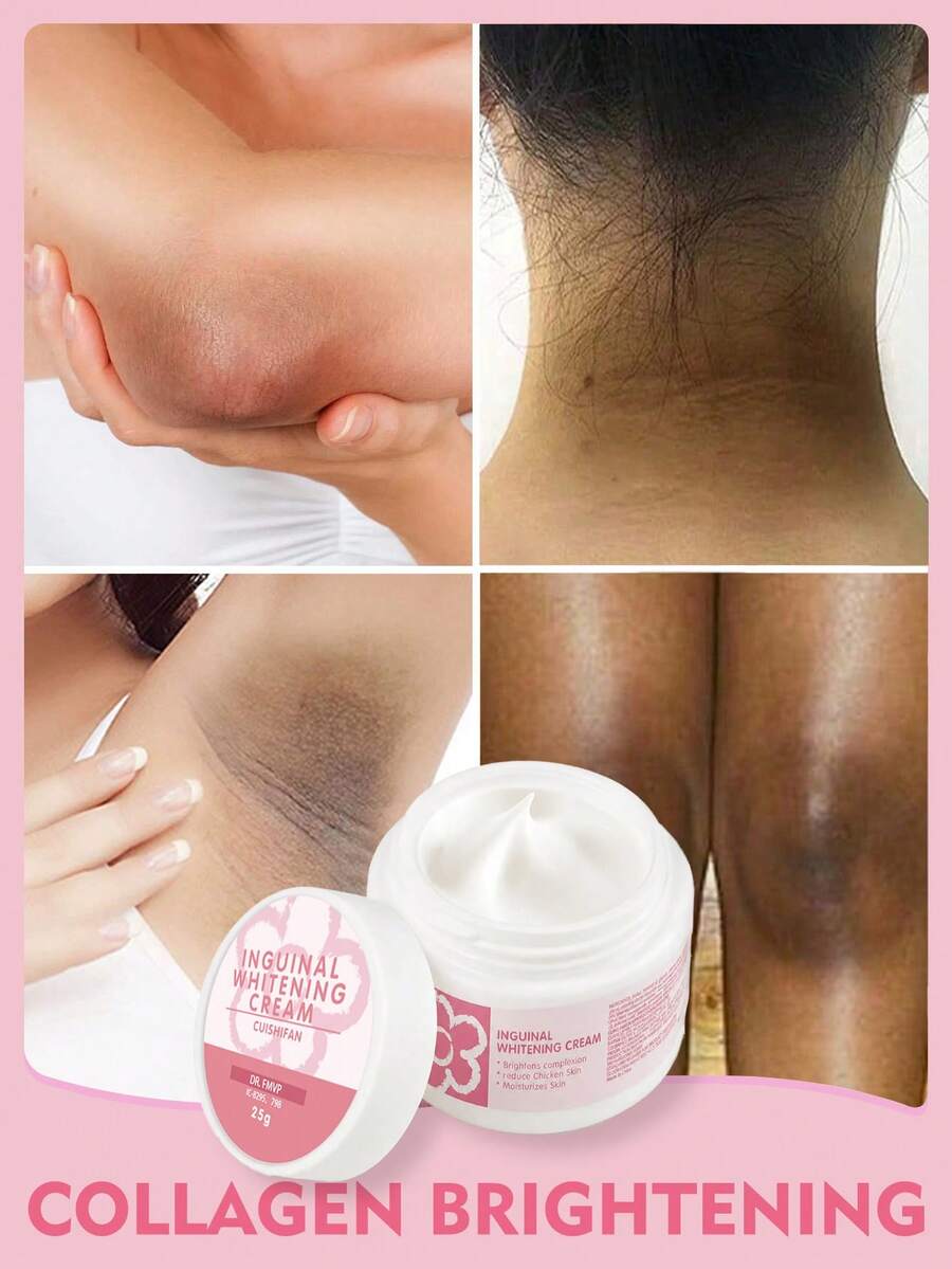 膠原蛋白亮白身體乳霜 菸鹼醯胺維生素E保濕美白乳液 均勻膚色 深層滋養 適用乾粗糙肌膚 腋下 頸部 肘部 腳踝 美白霜 Y2K風格 假期 感恩節 新年禮物 - Collagen - 查看 1