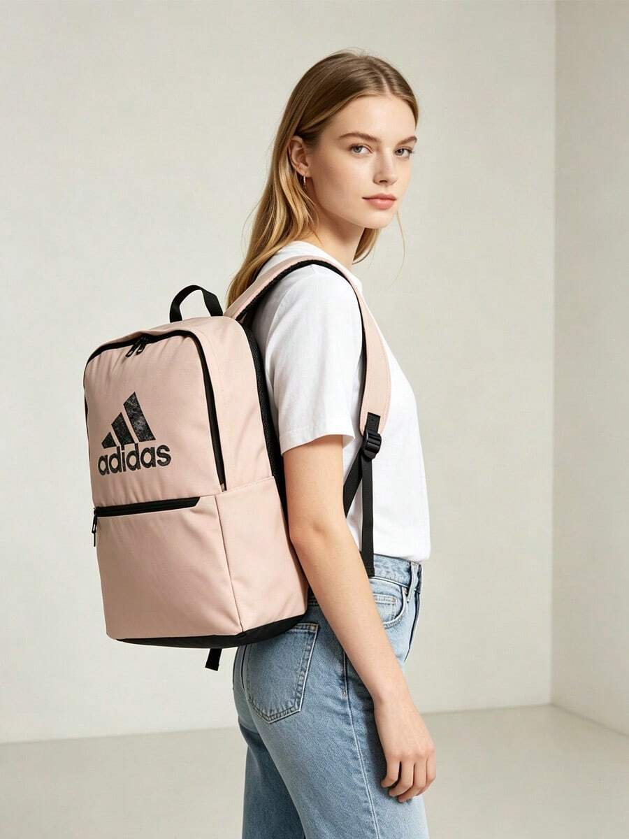 Adidas CLASSIC GFX Unisex Backpack Polyester School Bag Regular Couple Style Pink - Pink - View 1