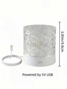1 pieza Lámpara de proyector redonda, luz nocturna, luz LED con efecto dinámico de onda de agua giratoria, alimentada por USB, 7 colores y 16 colores opcionales, 16 colores con control remoto, adecuada para habitación, sala de estar, decoración de dormitorio, decoración de habitación - Multicolor - Ver 12