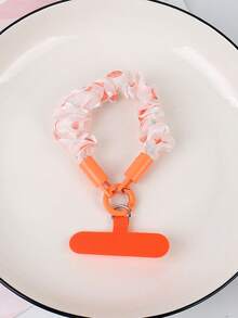 1pc New Polka Dot Fabric Pleated Short Phone Lanyard With Metal Buckle Wrist Strap, Universal Camera Phone Key Chain Anti-Loss Anti-Drop Wrist Chain Phone Accessory - Multicolor - View 17