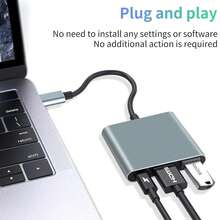 3-In-1 USB-C To USB 3.1 Hub, Type-C Charging Adapter Converter Compatible With Samsung S23 Ultra/15/16/17, Laptops, - 彩色 - 查看 9