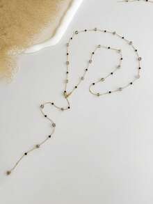 Bohemian Style Square Artificial Crystal Pearl Waist Chain, Sexy Metal Thin Chain Fringed Body Chain - Waist Chain - View 5