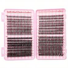 LIMEIKAI 640PCS D Curl Fluffy Individual Lash Clusters 30D40D50D, 9-16mm DIY Lash Clusters Extra Thick&Dramatic Volume&Ultra Soft&Super Light Reusable Individual Segmented False Eyelashes Eyelash Extension Kit For Self Use At Home Halloween&Cosplay&Daily Life - D - View 7