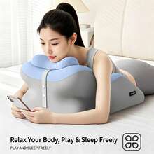 1pc Wedge Pillow, Multi-Functional Ergonomic Lumbar Back Leg Support Pillow, Equipped With Adjustable Detachable Headrest, With Multiple Massage Contact Points; Slanted Triangle Design Fits Body Shape, Suitable For Bed Prone Resting, Reading, Relieving Cervical Spine, Elevating Legs To Improve Varicose Veins, Home Use - 1PC - View 10