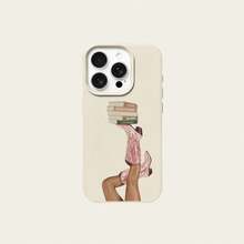 1 buah Casing Ponsel Bahan TPU Motif Sepatu Bot Denim Pink Manis dan Keren & Buku Kompatibel Dengan iPhone 17 Pro Max/17/16 Pro Max/15/13/12/11/ S20 FE/A15/S24/A55/ Note 11/Note 12/Note 13 Pro Perlindungan Penuh Anti Jatuh Lembut - Putih - View 5