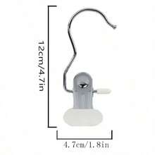 4pcs Multi-Functional Non-Slip Mark-Free Hanging Clothes Clips, Strong Grip Anti-Slip Clothes Clips, Wardrobe Storage Drying Multi-Use Clips / No-Drill Wardrobe Hat Storage Rack, Home Metal Hooks, Space-Saving / No-Drill / For Underwear Drying Rack, Tie, Camisole, Scarf, Belt, Bathroom, Bedroom, Closet, Wardrobe, Home, Dorm Storage Rack, Clothes Clips With Hooks, Soft Rubber Non-Slip Clothes Clips - Multicolor - View 7