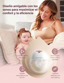 Extractor de Leche Electrico M5, 2 Piezas, Rojo Acogedor| Control por App, Brida 24mm, 3 Modos, 9 Niveles, Sin BPA, Portátil, Ligero, Acogedor, Maternidad, Viaje - 2 piezas-Rojo acogedor - Ver 3