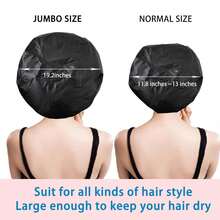 Giant Shower Cap Set, Waterproof Shower Cap For Women, Extra Large Reusable Bath Cap, Designed For Long Thick Curly Hair, Afro Hairstyles And Twisted Braids - Multicolor - View 5