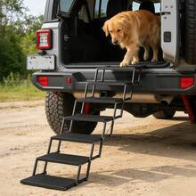 Dog Stairs For Car, Dog Steps For Car With Upgraded Load-Bearing Capacity, Foldable Pet Stairs For Large Dogs, Pet Steps - Black-7 Steps - View 11