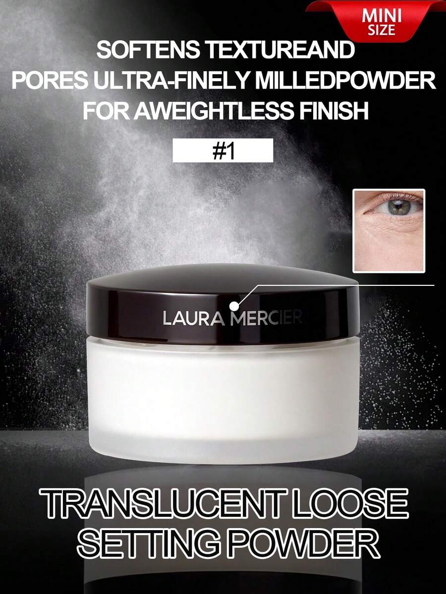 Laura Mercier Secret Brightening 色彩校正眼下定妝粉 #Translucent (Pale White) 4g/0.14 Oz | 遮蓋瑕疵 | 定妝並延長遮瑕力 - Eye Setting Powder - 4g - 查看 1