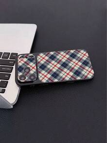 Casing Ponsel Motif Kotak-kotak Vintage Inggris, Warna Kontras Klasik Latar Belakang Beige dengan Cetakan Kotak-kotak Tekstur Kulit Halus, Jendela Besar Perlindungan Penuh, Tahan Aus, Anti Jatuh, Gaya Minimalis Preppy, Pelindung Ponsel Serbaguna, Kompatibel dengan Apple 17 Pro Max/16/16 Pro/16 Pro Max/16 Plus/15/15 Plus/15 Pro/15 Pro Max/14/14 Plus/14 Pro/14 Pro Max/13/13 Pro/13 Pro Max/12/11 - Hitam - View 7