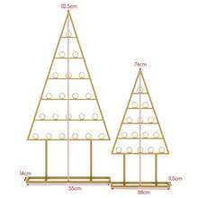 2 Pack Christmas Tree Card Holder With 36 Round Clips Metal Hanging Rack, Golden/Black - Gold - View 10