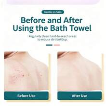 1 pièce Éponge de bain en maille africaine, unisexe, éponge de bain exfoliante durable, extensible jusqu'à 65 cm de long, pour le gommage du corps, rend la peau lisse, éponge en filet africain, gant exfoliant, accessoires de bain, brosse pour le dos - Multicolore - Voir 9