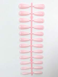 24pcs Gradient French Ballet Style Waterproof Medium Coffin Shaped Press-On Fake Nails Nail Art Supplies - Multicolor - View 7