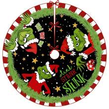 The Grinch 1件裝聖誕樹裙 多圖案聖誕樹底座套 節日主題居家派對聖誕裝飾 - 多色 - 查看 9