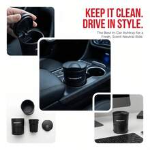 Car Mini Portable Ashtray, Flame Retardant ABS Smokeless Cup Holder Ashtray, With Removable Cleaning Bucket, Suitable For Cars, Trucks, SUVs, RVs, No Battery Required - Sports-style Ashtray - View 6