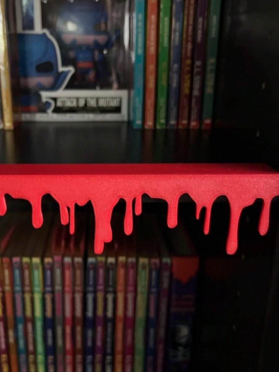 1件裝血滴造型書架裝飾,萬聖節裝飾,哥德風書架/門框邊緣裝飾,塑膠材質,逼真血跡效果,無需安裝,耐用 - 查看 1