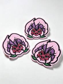1件/2件/3件/4件 正版愛麗絲夢遊仙境紫色三色堇刺繡燙貼補丁 - 彩色 - 查看 10