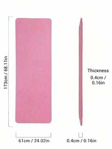 1pc 173*61*0.3cm EVA Yoga Mat, Pilates Solid Color Floor Mat, Suitable For Yoga, Pilates, Plank Exercise, Fitness Equipment, Yoga Mat, Gymnastics, Sports, Workout, Gym, Home Workout, Etc., Perfect Gift For Mother's Day, Birthday And Other Occasions - Pink - View 10