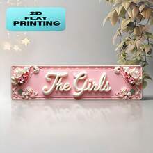 1pc 2D Flat Vintage Floral & Framed Text Design Aluminum Metal Sign, Rustic Farmhouse Style Wall Art, Weather-Resistant For Indoor And Outdoor Use (Random Style) - A - View 7