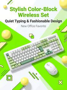 Acer Wireless Keyboard And Mouse Set. Easy To Use, Quiet Office Work, Membrane Keyboard, Good Typing Feel, Desktop Computer Dedicated Keyboard And Mouse. - View 9